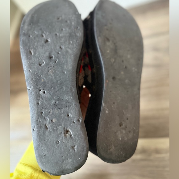 Jeffrey Campbell Nonna Crocheted Platform Slide Sandal In Black Suede Multi, 10M - Picture 7 of 7